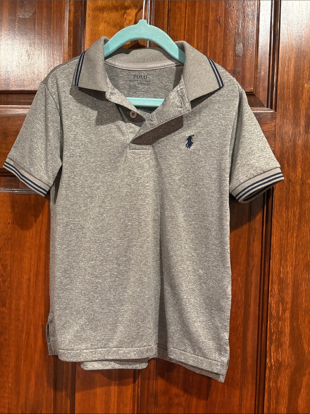 Polo by Ralph Lauren Gray Polo with Navy Trim